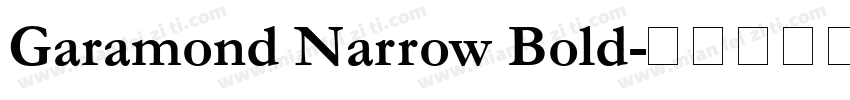 Garamond Narrow Bold字体转换